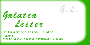 galatea leiter business card